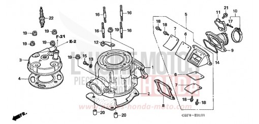 CYLINDER HEAD (CR85R5,6/RB5,6) CR85R6 de 2006